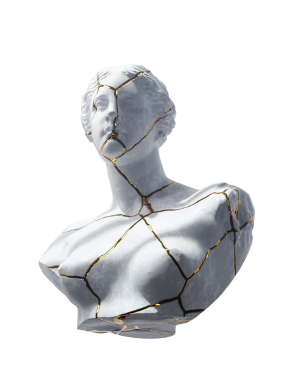 white marble sculpture bust